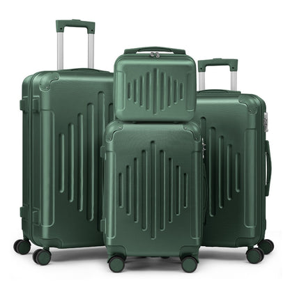 4 Piece Hard Shell Suitcase Set 12 20 24 28 Inch Lightweight Luggage with 360 Spinner Wheels Corner Guards Travel Cases