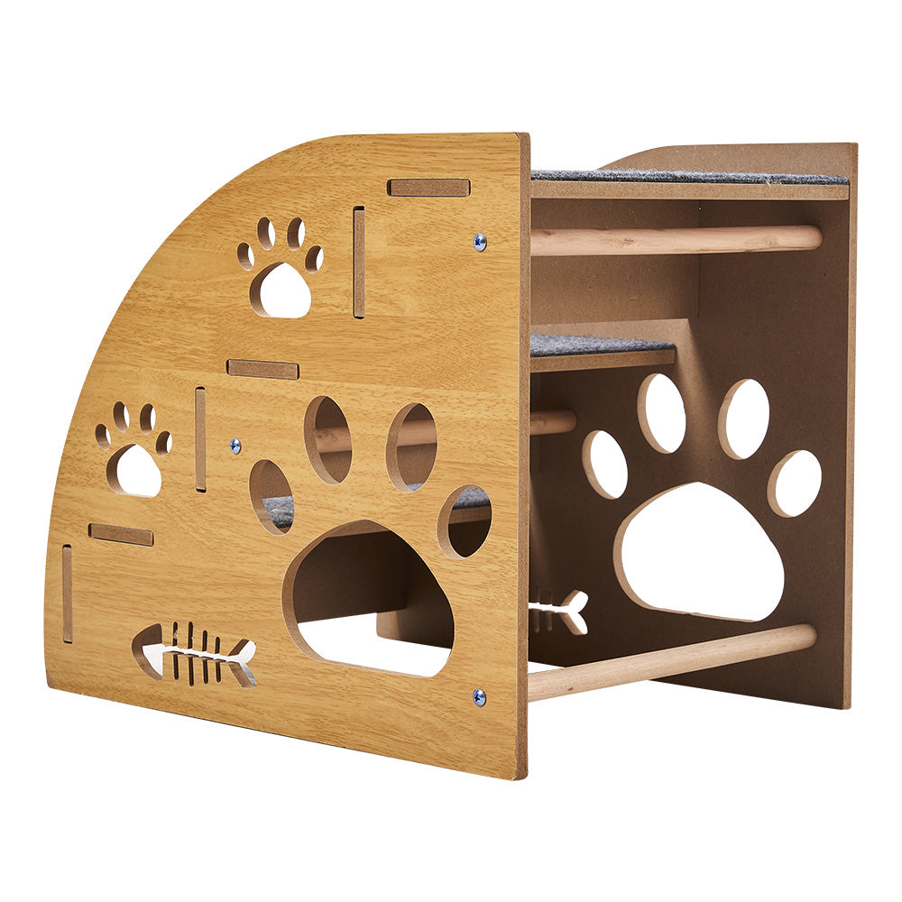 Training Step Ladder | Pet Steps Training | Pet Stairs | Indoor Pet Stairs | Dog Ramp | High Bed Climbing Dog Bed Steps Non-slip Wooden Dog Stairs For Large/medium/small Dogs & Cats Pet Supplies 30*40*35cm