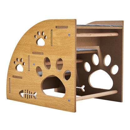 Training Step Ladder | Pet Steps Training | Pet Stairs | Indoor Pet Stairs | Dog Ramp | High Bed Climbing Dog Bed Steps Non-slip Wooden Dog Stairs For Large/medium/small Dogs & Cats Pet Supplies 30*40*35cm