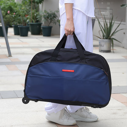 Large Capacity Rolling Travel Bag with Wheels, Lightweight Foldable Luggage Duffel for Weekend Getaways, Business Trips, and Airport Travel, Spacious Carry - on Tote for Packing Essentials