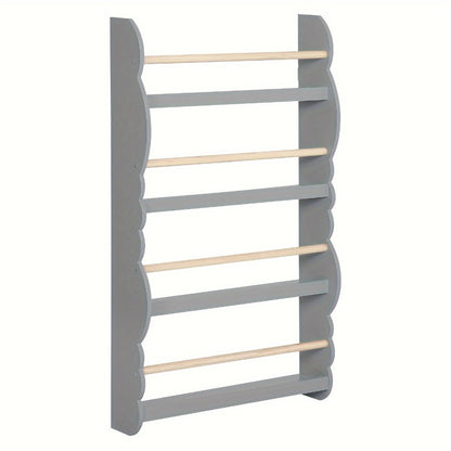 Green Cubby Bookshelf Ledge Freestanding – Pine E1 MDF Book Organiser Display Shelf for Kids Bedroom, Nursery, Living Room & Home Office | Children's Bookcase