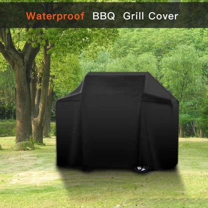 BBQ Grill Cover, Heavy Duty 600D Oxford Fabric, Waterproof and Dustproof Outdoor Grill Protector, AntiUV Weather Resistant BBQ Cover, Durable and Tear Resistant Barbecue Cover, Fits Most Grills Up to 155x61x97cm, All Season Grill Cover for Gas Grills, Cha