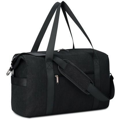 Underseat Carry-On Cabin Bag Foldable Travel Duffel Tote Women Men Multiple Pockets Reinforced Stitching Airplane Train Overnight Bag