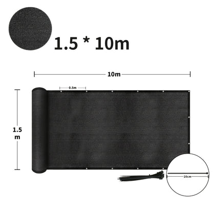 Privacy Fence Wall Screen Privacy Netting Shading Net Windbreak Fencing with Holes and Cable Ties UV Protection Decoration for Patio Garden Balcony Decor, Green/Anthracite, 1x10/1. 2x10/1. 5x10/1. 8x10/2x10m