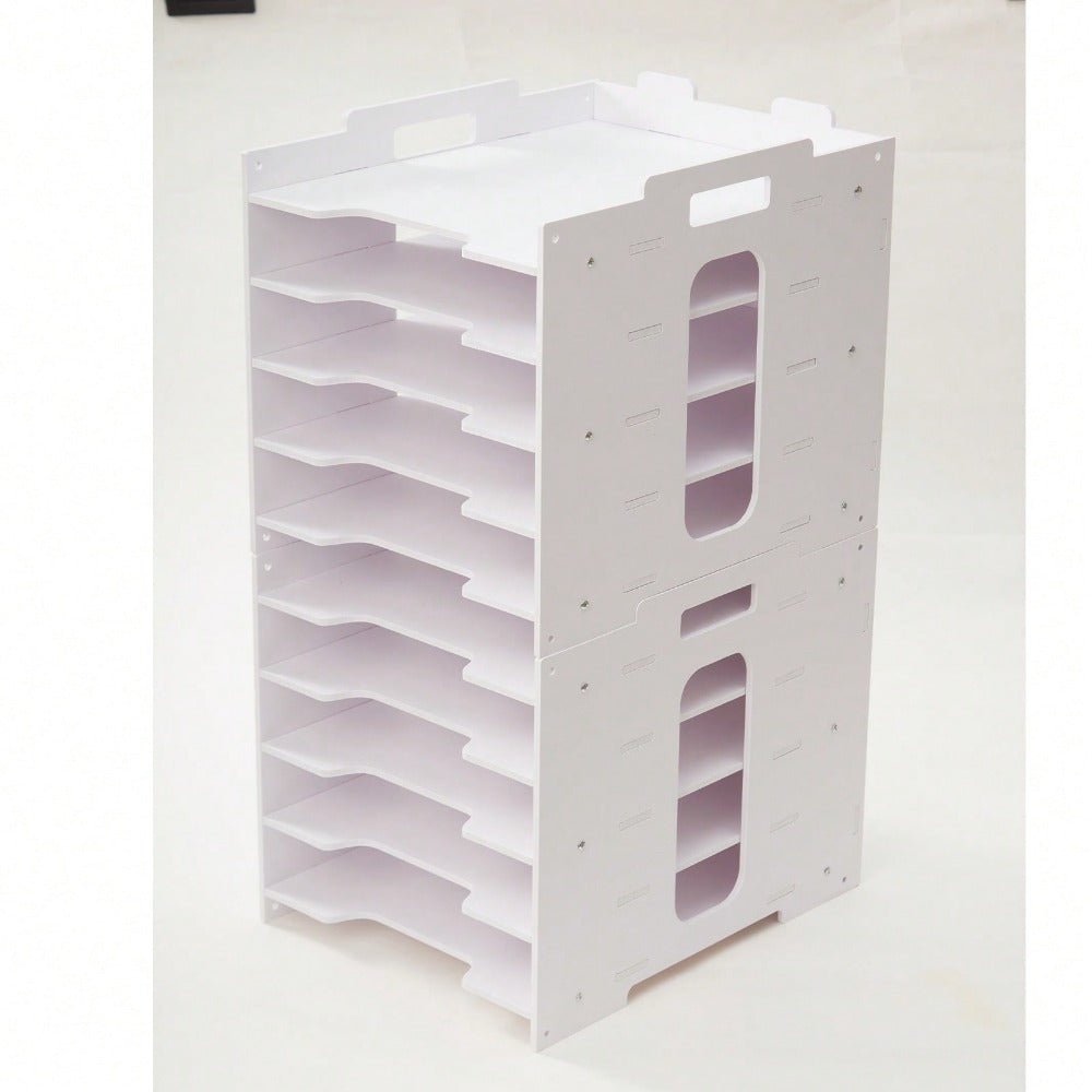 Desktop Paper Organiser A4 File Holder Letter Tray 5/7/10-Tier Document Storage Rack for Home Office & School – Desk Organiser for Files, Papers & Stationery
