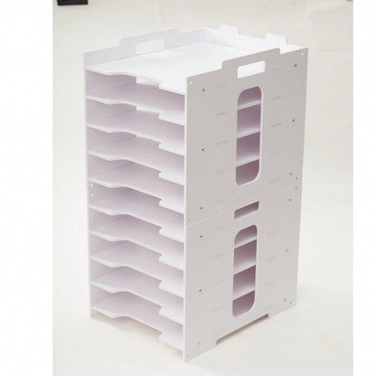 Desktop Paper Organiser A4 File Holder Letter Tray 5/7/10-Tier Document Storage Rack for Home Office & School – Desk Organiser for Files, Papers & Stationery