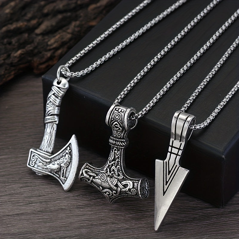 Viking Pendant Necklace Set - Three Pieces