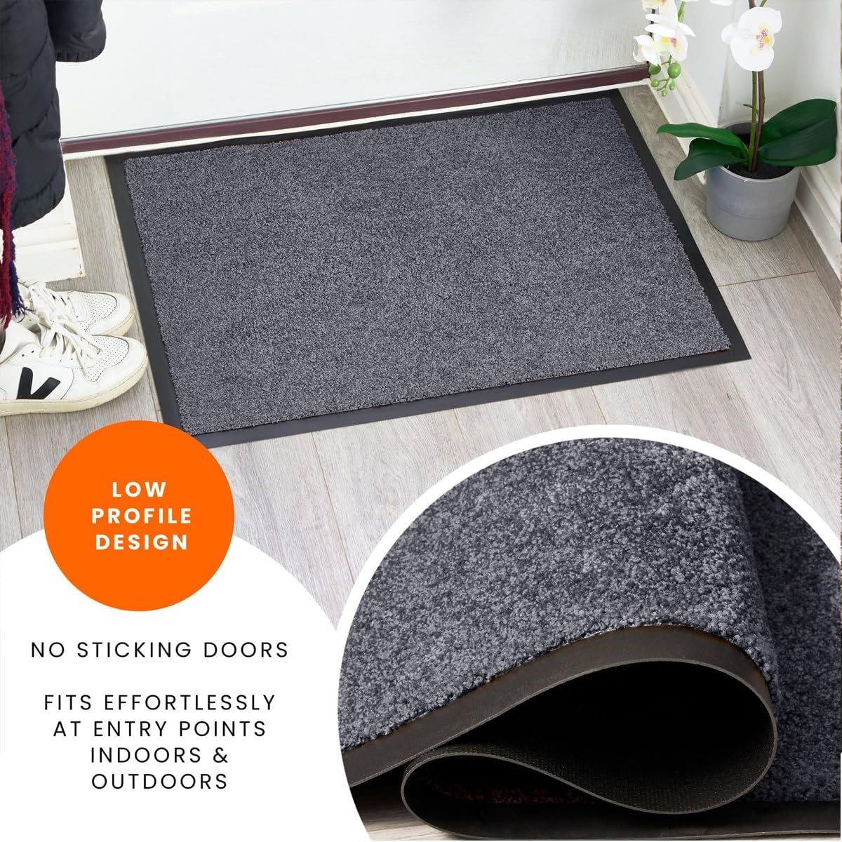 Twist Design Doormat – PVC Surface, Rubber Backing, Easy-Clean