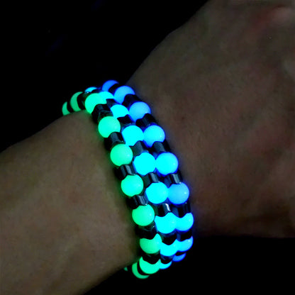 New European and American Style Fun Personality Glow-in-the-Dark Bracelet, Youthful Unisex Wristband, Suitable for Various Holiday Gifts