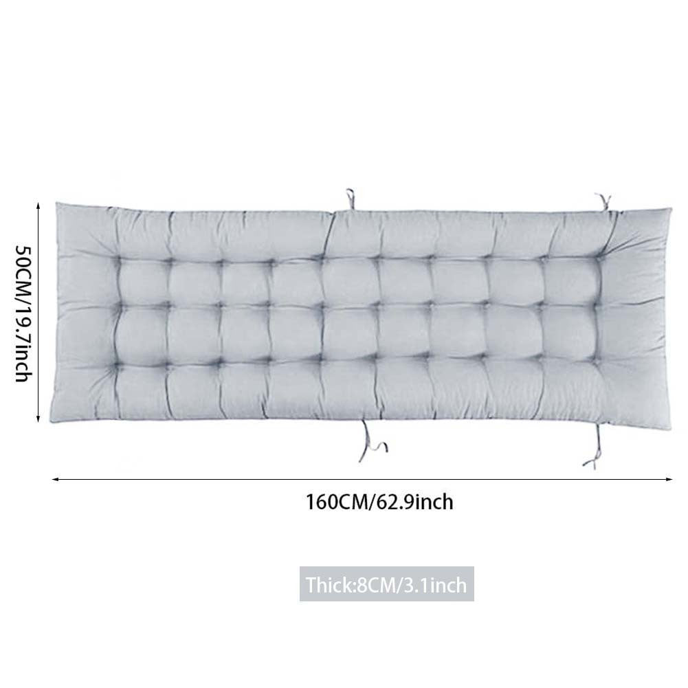 Garden Bench Cushion Chair Cushion, Sun Lounger Cushion Pads 160*50*8cm Thick Garden Recliner Chair Replacement Anti-Slip Cushion Sunbed Cushion 2 3 Seater Seat Pad for Porch Swing Patio Lawn Various Colour Options