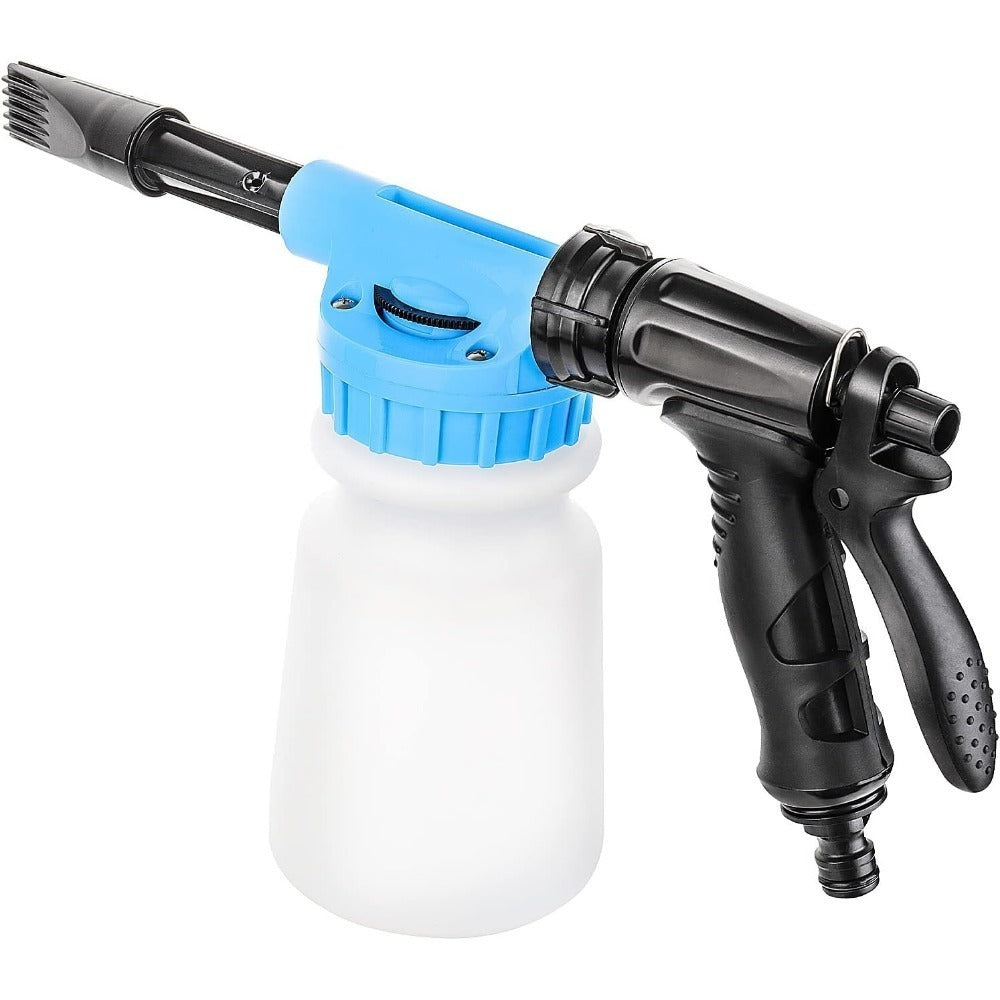 1000ml Foam Snow Gun Foam Snow Gun Car Wash Foam Cleaner High Pressure Nozzle Foam Snow Gun Set 2 in 1 Foam Snow Gun Car Wash Foam Gun Water Soap Sprayer Blue