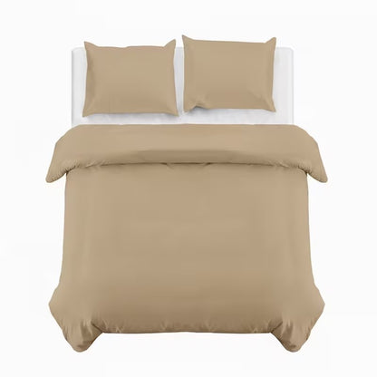 Divine Textiles-Plain Duvet Cover Bedding Set with Pillowcases – Soft & Smooth Everyday Bed Linen – Easy Care Comfortable Quilt Cover – Single Double King Super King Sizes Bedroom Set