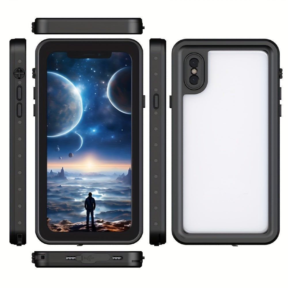 Waterproof Case For iPhone X XR XS Max 360° Full Body Protection Shockproof Dustproof Snowproof Drop proof Built-in Screen Protective Phone Case