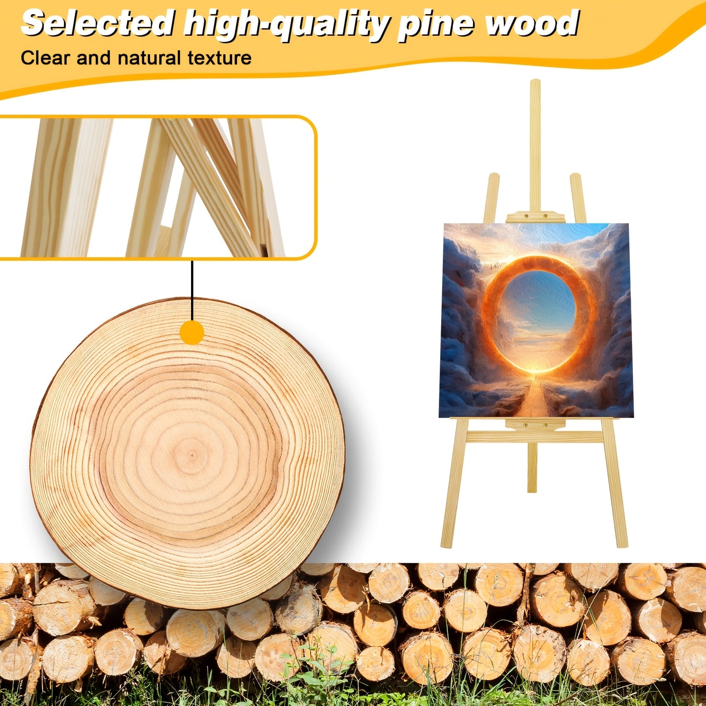 A Wedding Display Easel That Features an Adjustable A-Frame Design, Measuring 150 Cm. It Is Versatile for Different Environments And Perfect for Showcasing Wedding Posters, Welcome Signs