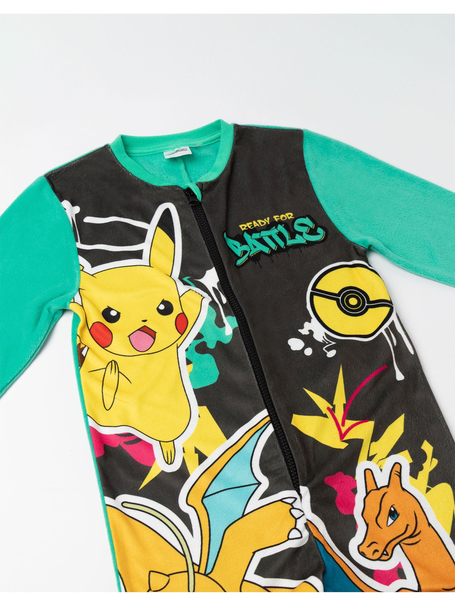 Pokémon Pikachu Charizard Dragonite Boys Multicoloured Zip-Up Onesie | Long Sleeve Microfleece Sleepwear & Loungewear | Pokemon Merch - 7-8 Years