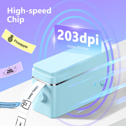 Mini Label Maker with Tape, P31S Portable Thermal Printer, Sticker Making Label Maker with Multiple Templates, Wireless Connectivity&Durable, For Organizing Storage Devices, Office, Home