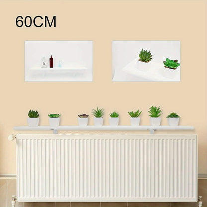 Radiator Shelf 60cm MDF Wooden Floating Shelf Cover Modern Cabinet Top for Offices Living Rooms Kitchens Radiator