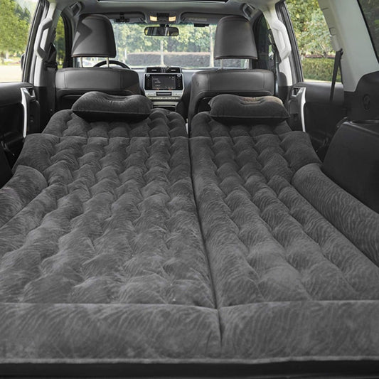 Travel Mattress, Inflatable  Mattress with Pump Premium Flocking Soft Sleeping Rest Cushion for SUV, Home, Camping, for Self Driving Tours (Black)