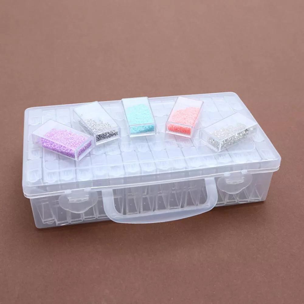 64 Pot Diamond Painting Storage Boxes Bead Organiser Tray Beads Embroidery Case