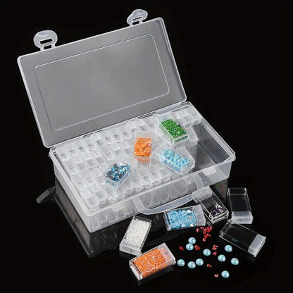 64 Pot Diamond Painting Storage Boxes Bead Organiser Tray Beads Embroidery Case