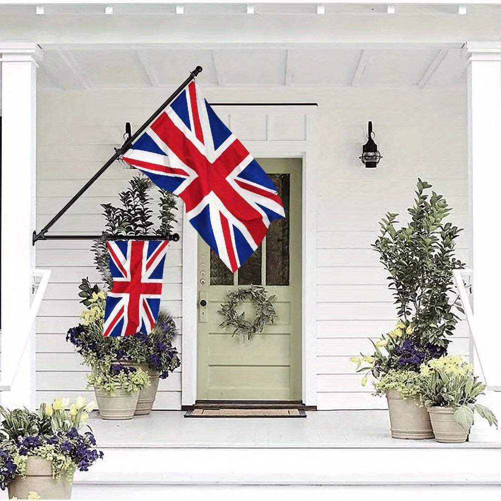 Wall Mounted Mount Telescopic Flag Pole Top Golden Ball Aluminum Flagpole UK