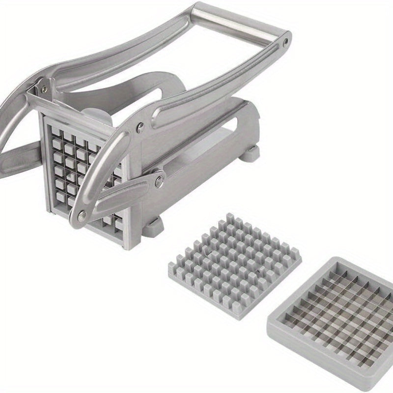 Potato Chipper Chip Chopper Cutter Slicer Maker & 2 Steel Edges French Fries
