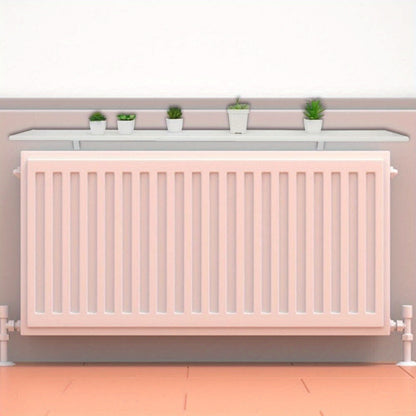 120Cm White Radiator Shelves, Including Easy Fit Brackets, Shelf Sizes