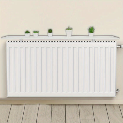 120Cm White Radiator Shelves, Including Easy Fit Brackets, Shelf Sizes