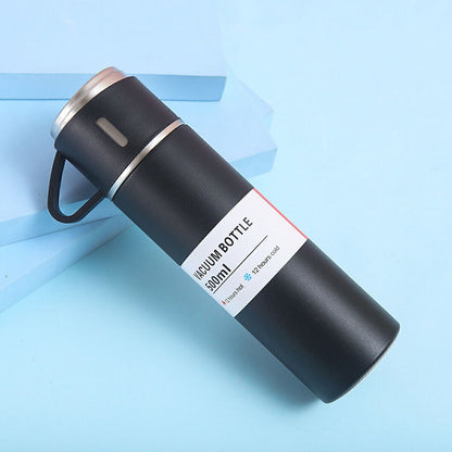 Vacuum Insulated Bottle & Cup - Stainless Steel Flask with Cup, Double-Wall Suitable for Coffee, Tea, Hot/ Drinks, for Travel, for Office, for Picnic, 304 Stainless Steel