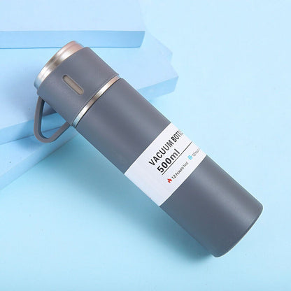 Vacuum Insulated Bottle & Cup - Stainless Steel Flask with Cup, Double-Wall Suitable for Coffee, Tea, Hot/ Drinks, for Travel, for Office, for Picnic, 304 Stainless Steel
