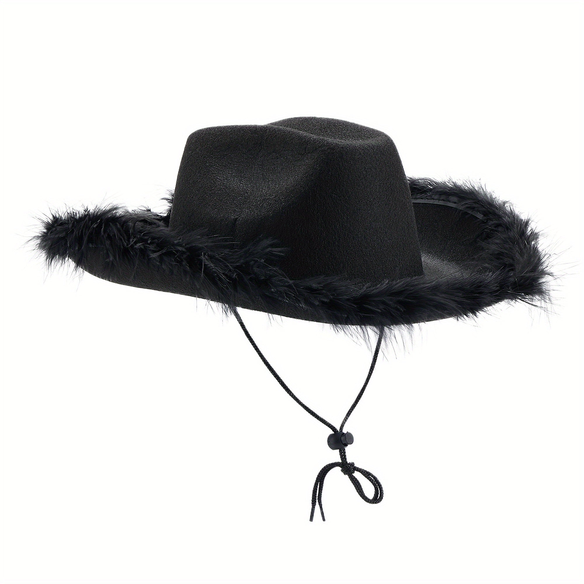 Women's Feather Cowboy Hat - Eighteen Colour Styles