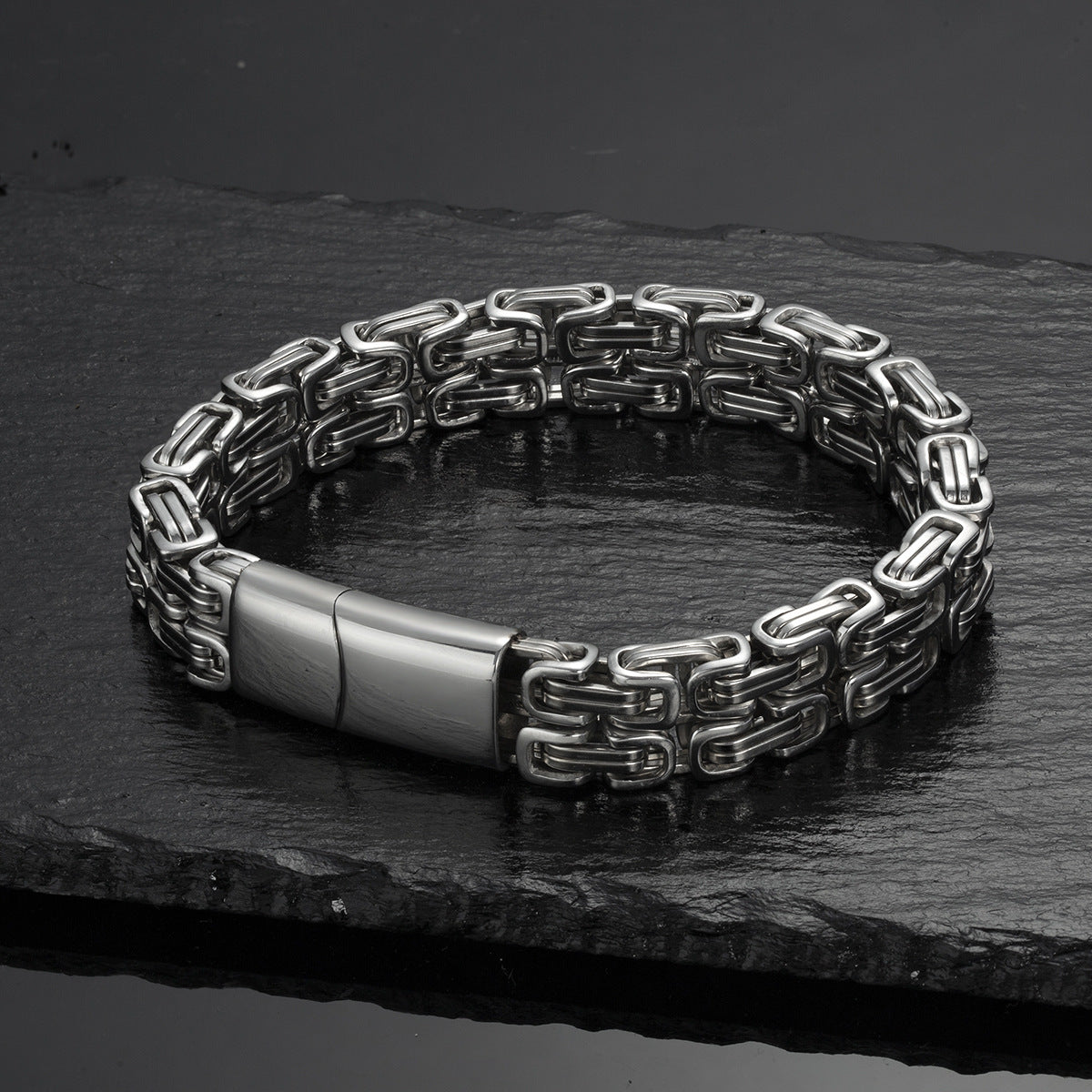 Width 10mm 316L Stainless Steel Emperor Chain Bracelet Fashion Hip Hop Men's Bracelet & Bangles Party Accessories
