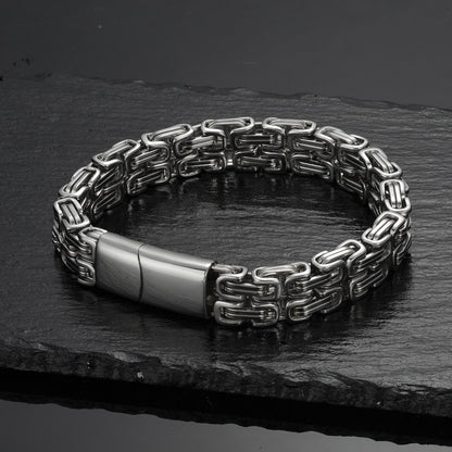 Width 10mm 316L Stainless Steel Emperor Chain Bracelet Fashion Hip Hop Men's Bracelet & Bangles Party Accessories