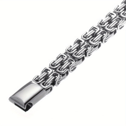 Width 10mm 316L Stainless Steel Emperor Chain Bracelet Fashion Hip Hop Men's Bracelet & Bangles Party Accessories