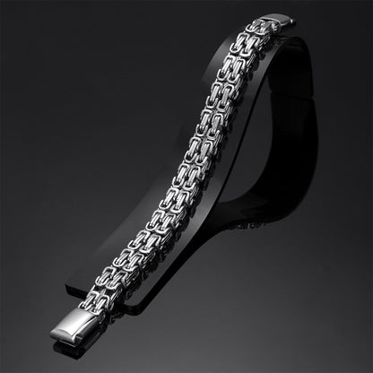 Width 10mm 316L Stainless Steel Emperor Chain Bracelet Fashion Hip Hop Men's Bracelet & Bangles Party Accessories