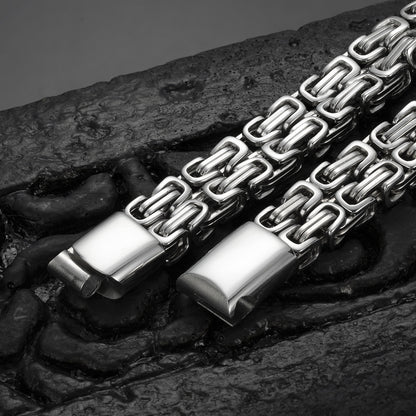 Width 10mm 316L Stainless Steel Emperor Chain Bracelet Fashion Hip Hop Men's Bracelet & Bangles Party Accessories