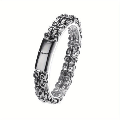 Width 10mm 316L Stainless Steel Emperor Chain Bracelet Fashion Hip Hop Men's Bracelet & Bangles Party Accessories