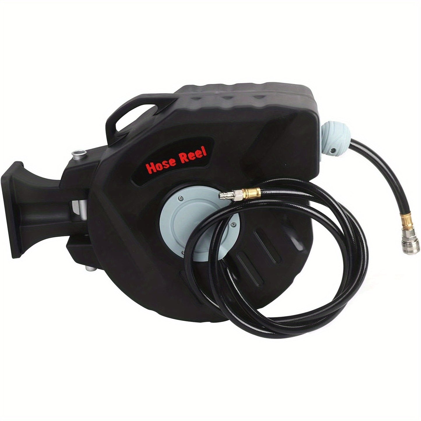 Wall-Mounted Retractable Air Hose Reel - 20m Long, 3/8" Diameter, 18 Bar Pressure, Durable PVC & Polypropylene Construction for Indoor & Outdoor Use in Garages & Workshops, Workshop Organization | Compact Reel | Retractable Mechanism, Air Hose Reel Retrac