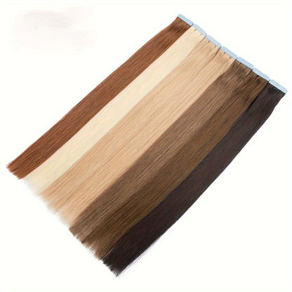 Film Hair 16-26, 250% 50g/20pcs Brazilian Tape-In Human Hair Extensions. Flawless Craftsmanship, Effortless to Wash, Maintains Shape and Texture. Perfect for Various Individuals and Occasions: Halloween, Thanksgiving, Christmas, Valentine's Day Gifts