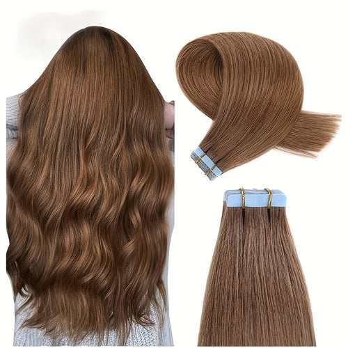 Film Hair 16-26, 250% 50g/20pcs Brazilian Tape-In Human Hair Extensions. Flawless Craftsmanship, Effortless to Wash, Maintains Shape and Texture. Perfect for Various Individuals and Occasions: Halloween, Thanksgiving, Christmas, Valentine's Day Gifts