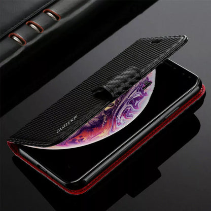 Phone case: Ultrathin Carbon Fiber Leather Case for  Galaxy S20 S21 FE S24 S23 Ultra A53 A15 A14 A35 Shockproof Phone Case