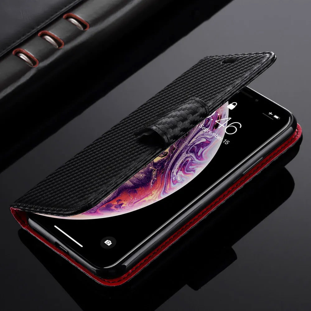 Phone case: Ultrathin Carbon Fiber Leather Case for  Galaxy S20 S21 FE S24 S23 Ultra A53 A15 A14 A35 Shockproof Phone Case