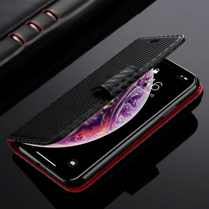 Phone case: Ultrathin Carbon Fiber Leather Case for  Galaxy S20 S21 FE S24 S23 Ultra A53 A15 A14 A35 Shockproof Phone Case