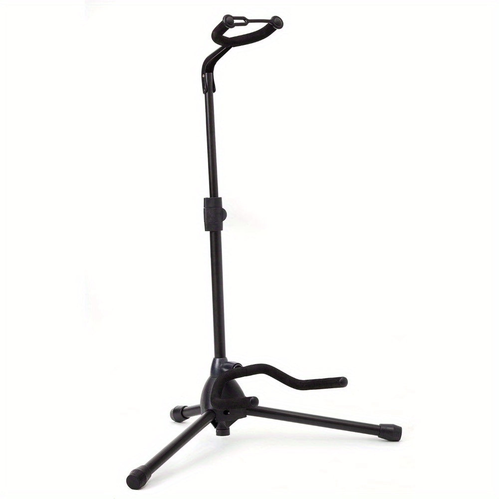 Hola! Music Guitar Stand - Height Adjustable, Collapsible with Padded Neck & Yoke - Pack of 1 Tripod