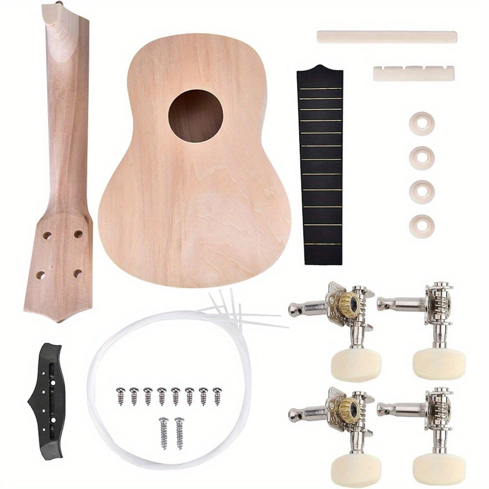 Create Your Own 4-String Ukulele with This Kit, Perfect for Teens And Adults. A Great Instrument for Beginners And a Wonderful Gift for Relaxation