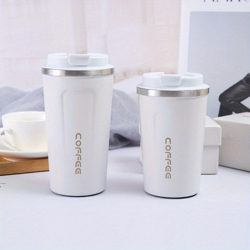 380/510ML Stainless Steel Coffee Mug | Leak-Proof, Travel Thermo Cup, Vacuum Flask, Insulated, Office Use, Reusable, Hand Wash Only
