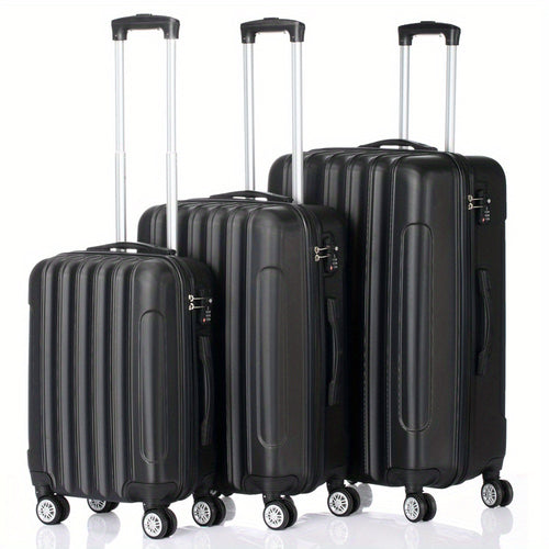 3pcs Suitcase Lightweight ABS Carry-on Hand Luggage 4 Spinner Wheels Trolley Case