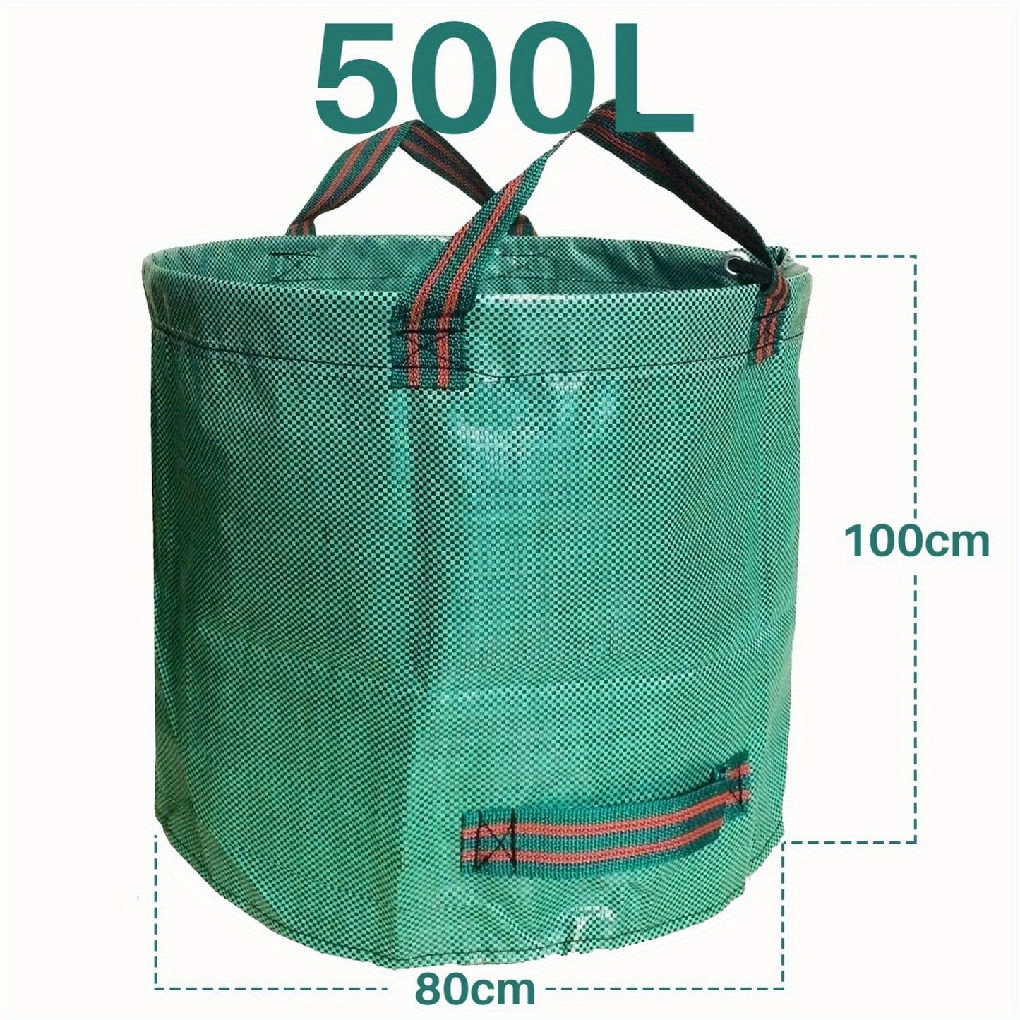 500-Litre/272-Litre Garden Waste Bags, Heavy-Duty Garden Bags, Reusable Garden Bags with Handles, Ideal for Collecting Garden Waste, Plant Cuttings, Grass Clippings And Fallen Leaves