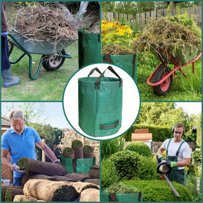 500-Litre/272-Litre Garden Waste Bags, Heavy-Duty Garden Bags, Reusable Garden Bags with Handles, Ideal for Collecting Garden Waste, Plant Cuttings, Grass Clippings And Fallen Leaves