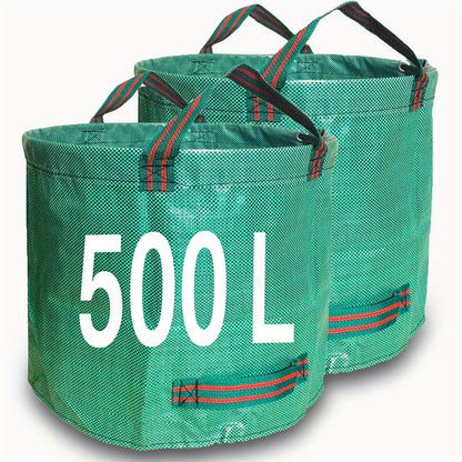 500-Litre/272-Litre Garden Waste Bags, Heavy-Duty Garden Bags, Reusable Garden Bags with Handles, Ideal for Collecting Garden Waste, Plant Cuttings, Grass Clippings And Fallen Leaves
